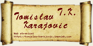 Tomislav Karajović vizit kartica